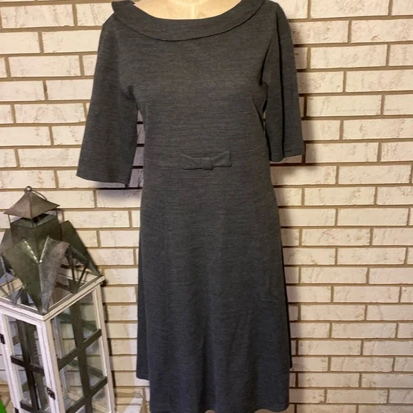 H&M | Dresses | Hm Gray Knit Dress Boat Neck Collar Bow At Umpire Size 6 | Poshmark H&M | Dresses | Hm Gray Knit Dress Boat Neck Collar Bow At Umpire Size 6 | Poshmark